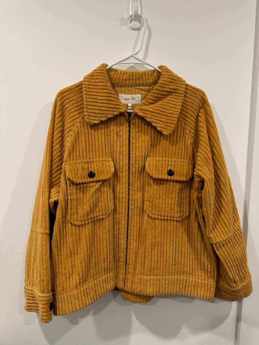 The Great The Mechanic Jacket Size 1 Orange Brown Full Zip Corduroy Oversized